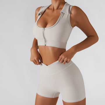 Seamless Zipper Yoga Set