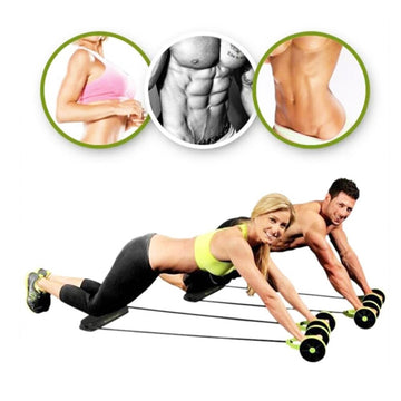 Double Hand Resistance Ab Roller